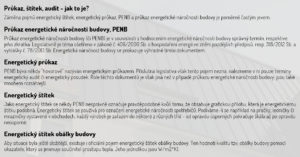 Vysvětlení rozdílu mezi pojmy energetický štítek a PENB